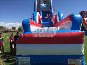Digital Printing Giant Inflatable Slide, Free Fall Drop Kick Kick สไลด์เลื่อนน้ำทำให้พอง