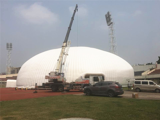OEM Giant PVC Dome เต็นท์พองขนาดเส้นผ่านศูนย์กลาง 10 ม. สำหรับการบรรเทาภัยพิบัติ